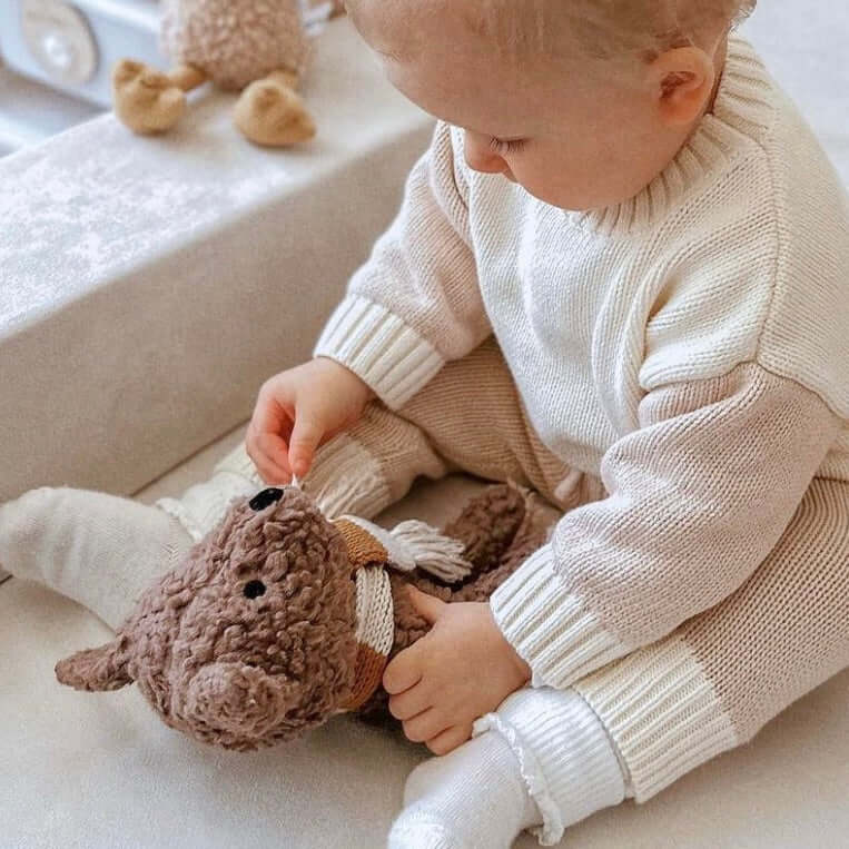 Soft plush toy – Elliot The Dog by And The Little Dog Laughed, stocked by Arch & Ted