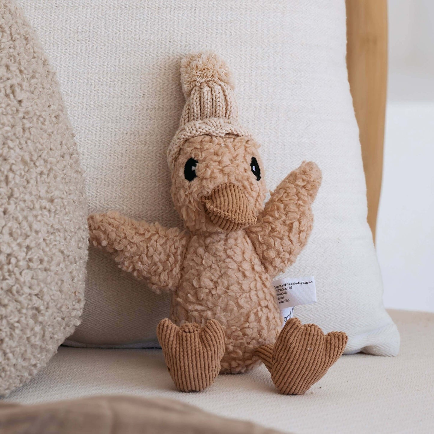 Soft plush toy – Edmond the Duck by And The Little Dog Laughed, stocked by Arch & Ted