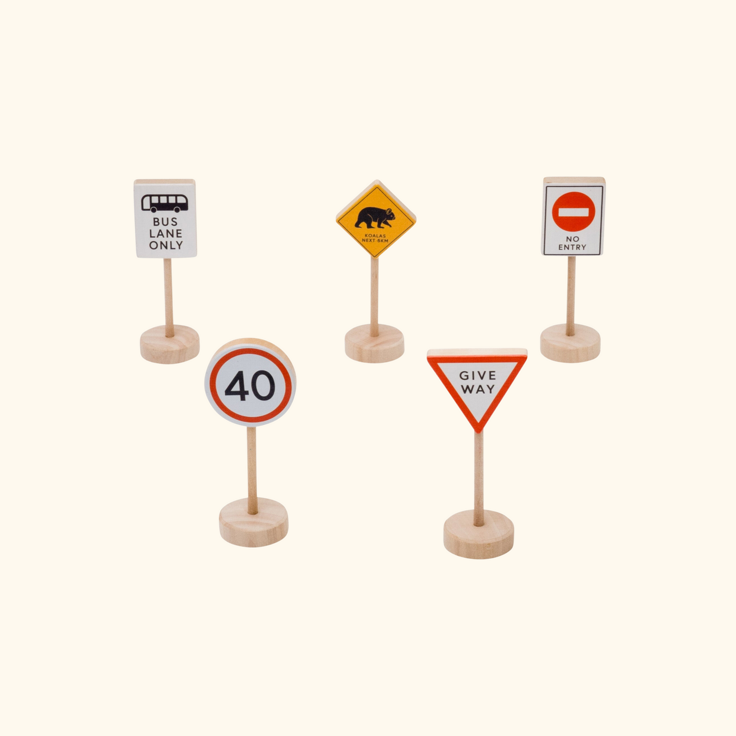 Australian Road Signs - Wooden Educational Toys For Kids – Arch & Ted