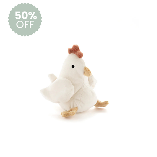 Henrietta the Hen Rattle - Cream
