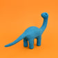 Determined Dinosaur - Blue Brontosaurus