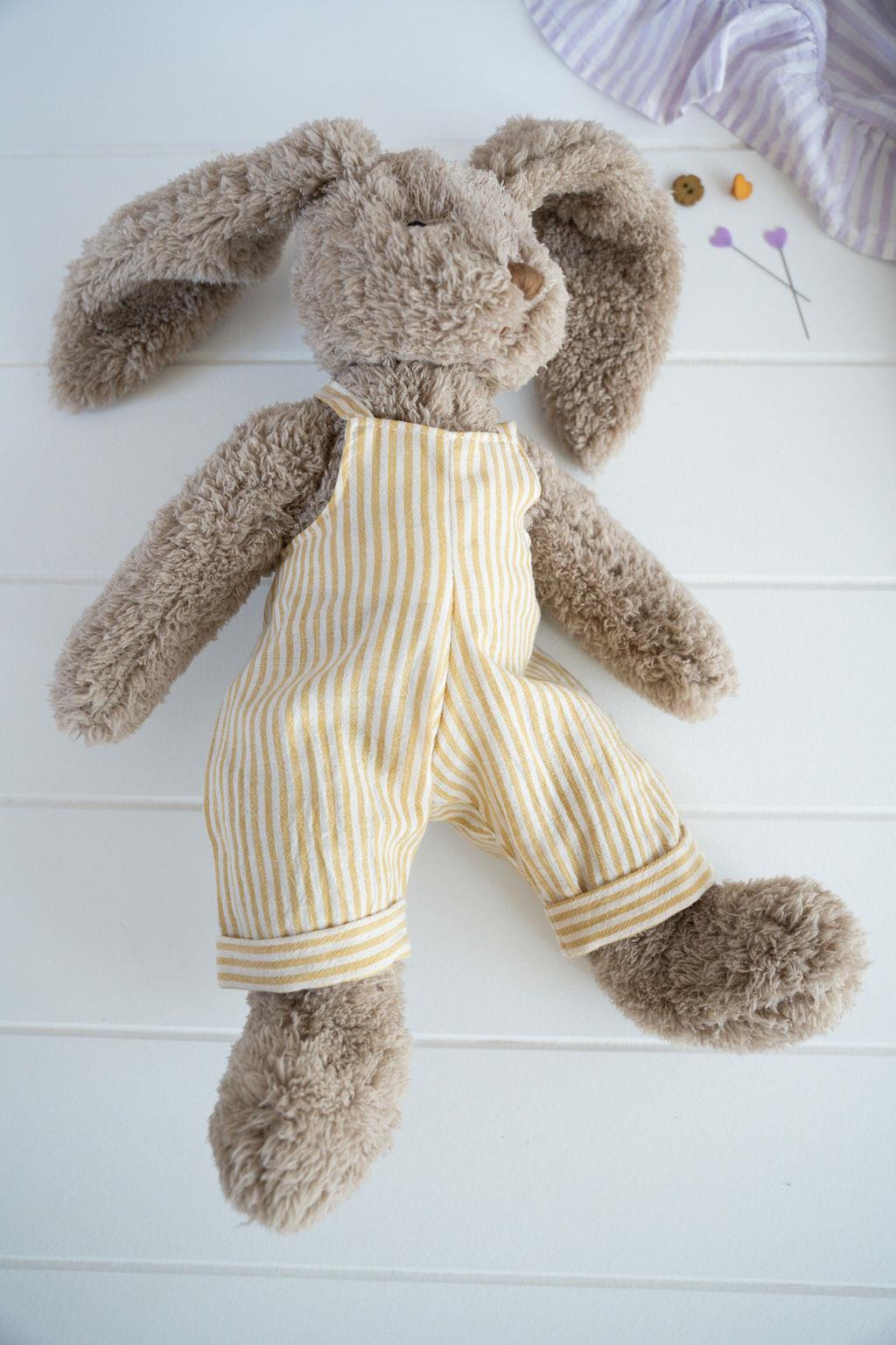 Honey Bunny | Overalls - Mustard Stripe