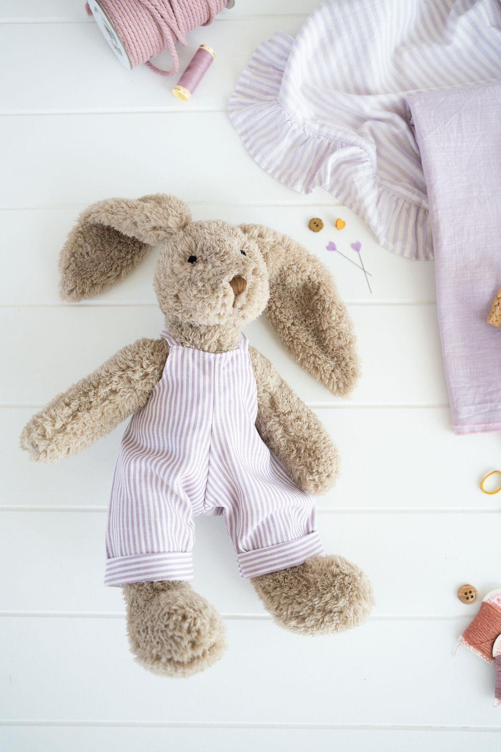 Honey Bunny | Overalls - Lilac Stripe