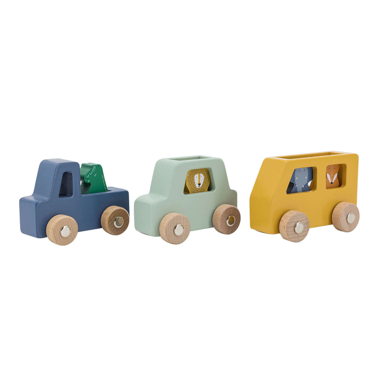 Wooden Animal Car Set