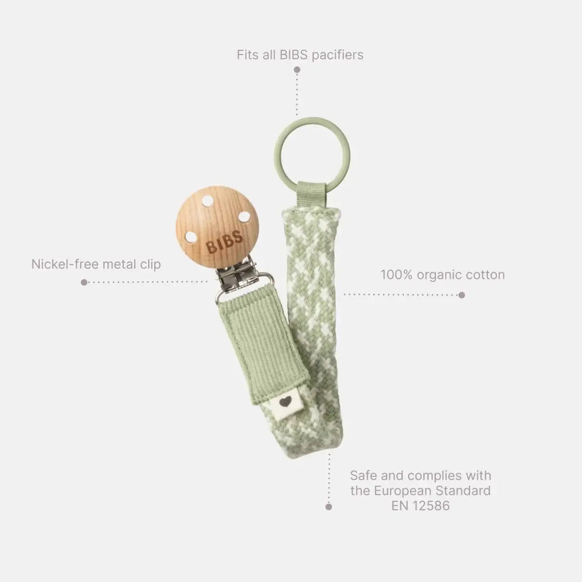 Pacifier Clip - Cloud / Iron